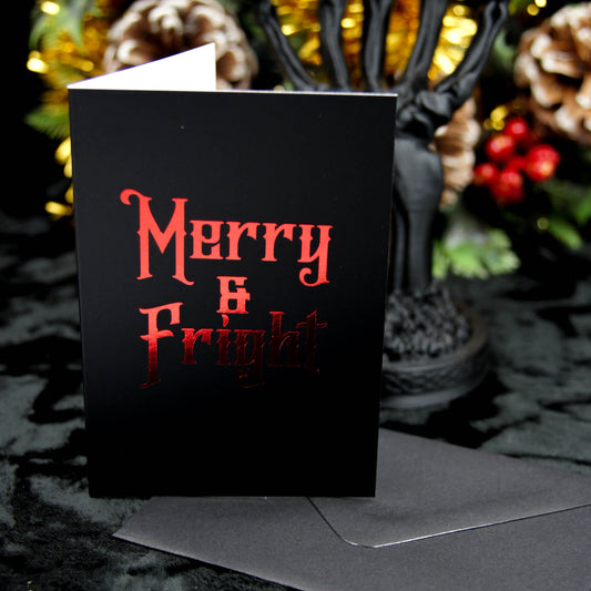Merry & Fright Mini Gothic Greetings Card | Gothic Christmas