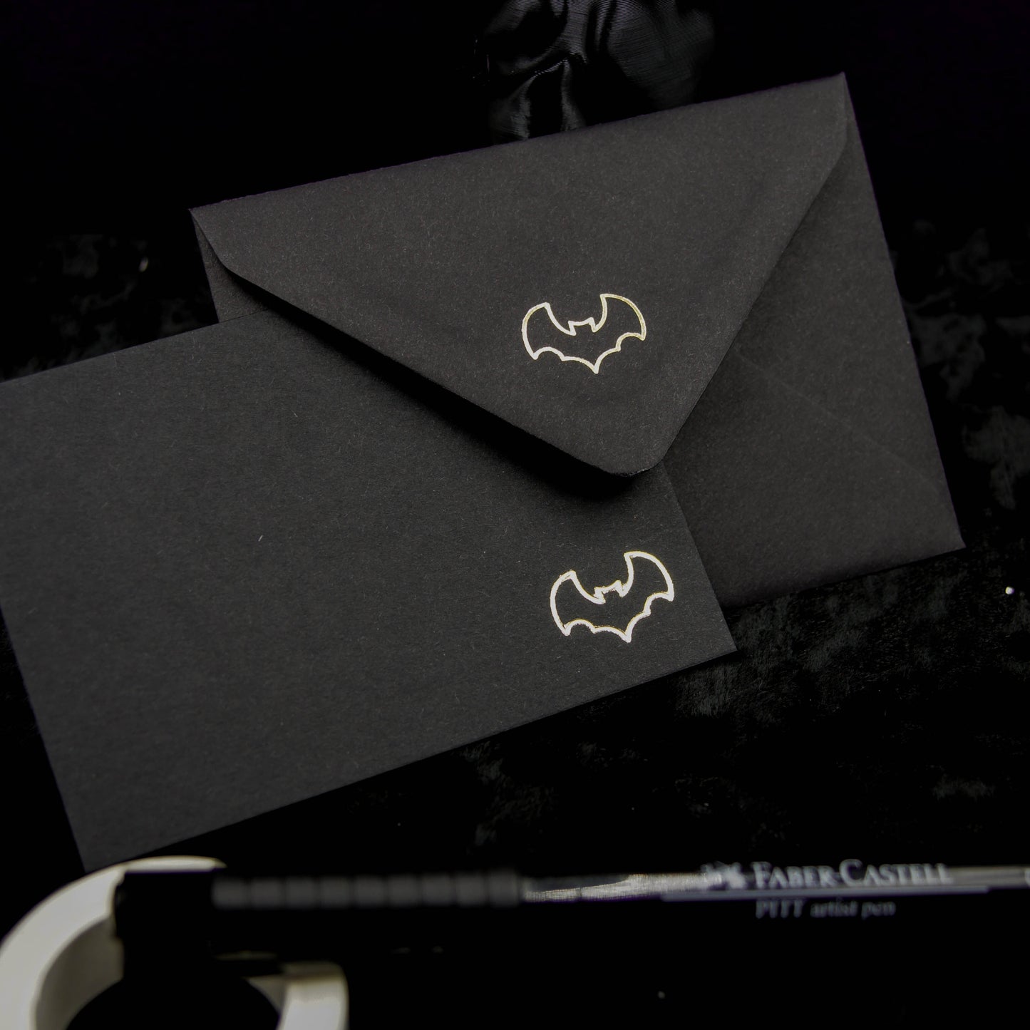 Mini Bat Notecards & Envelopes, Gothic Stationery Set