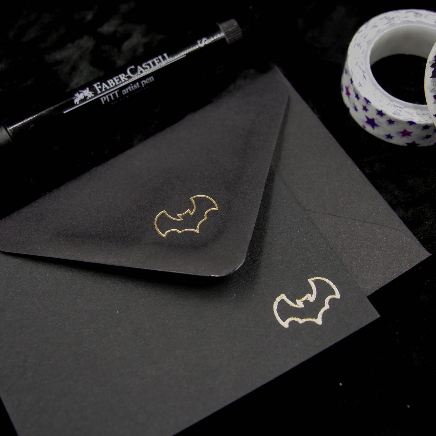 Mini Bat Notecards & Envelopes, Gothic Stationery Set