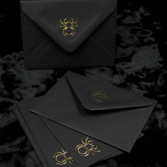 Mini Spider Notecards & Envelopes    Gothic Stationery Set