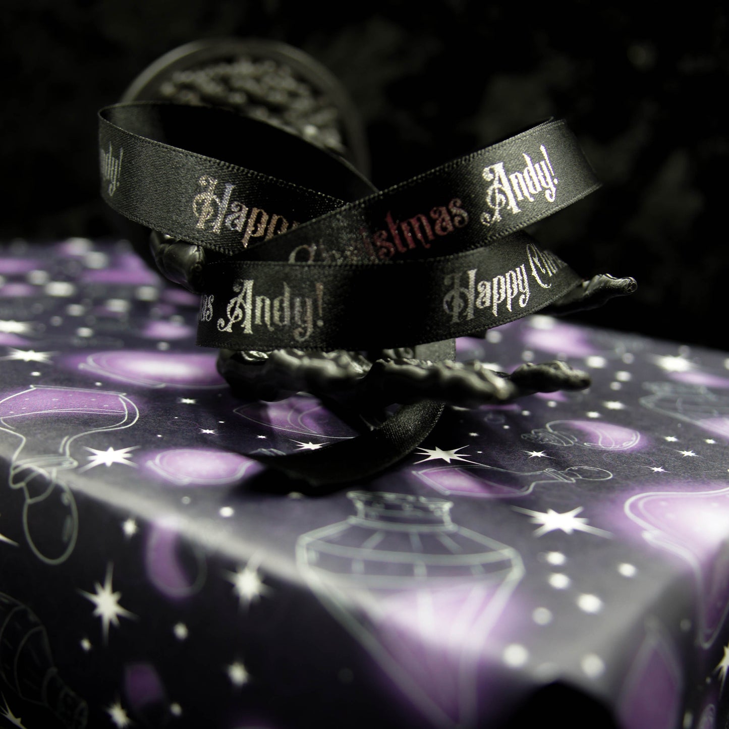 Personalised Gothic Christmas Ribbon