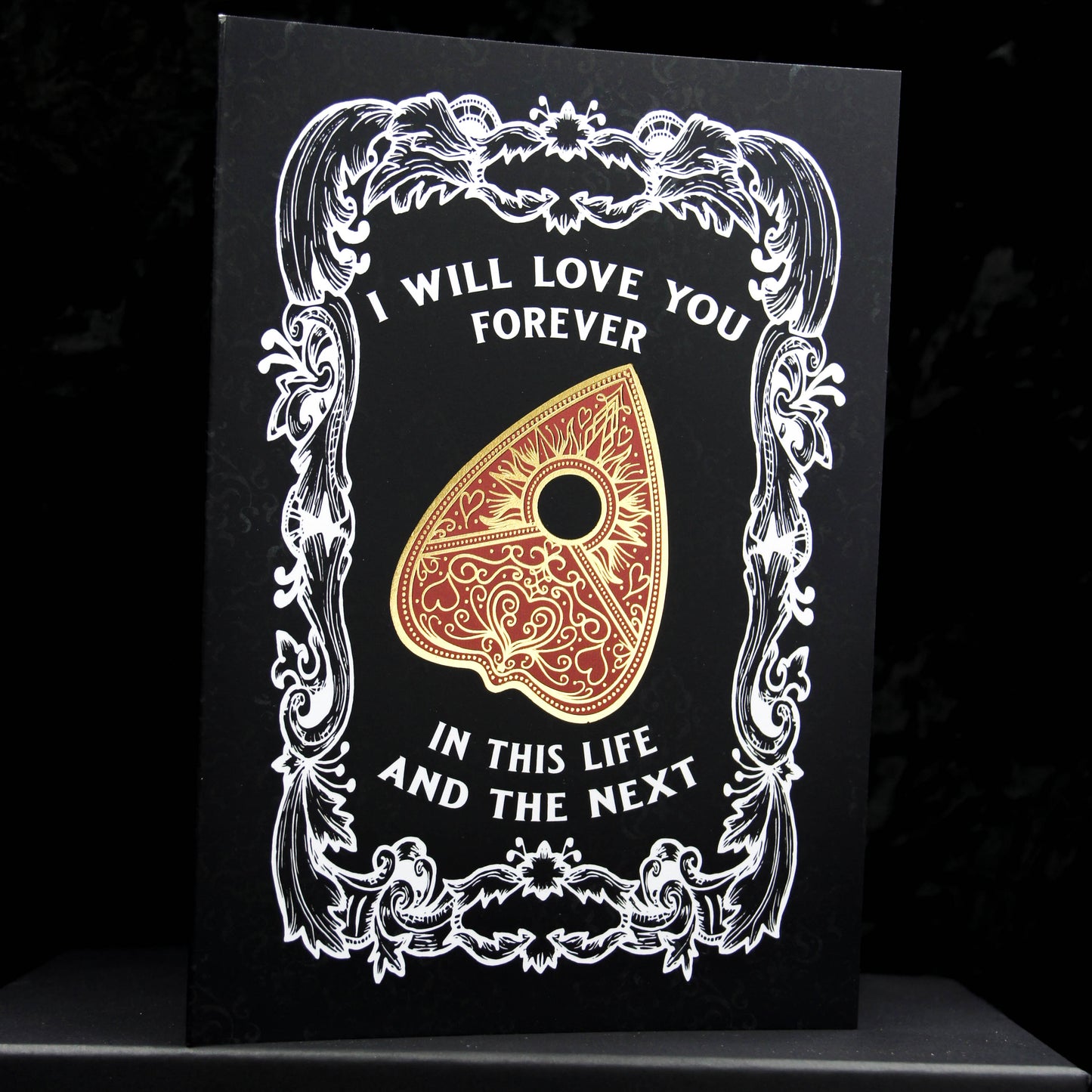 Planchette Tarjeta de felicitación gótica de San Valentín | San Valentín gótico