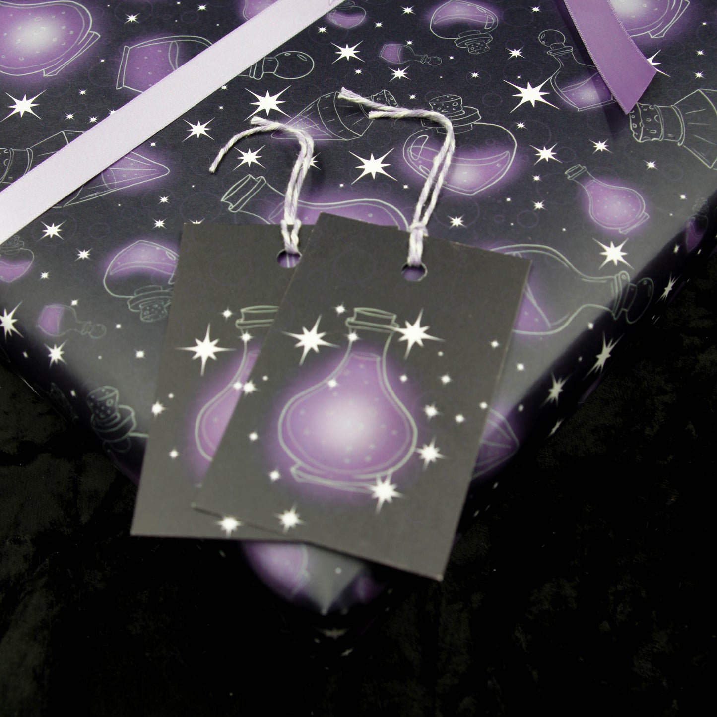 Papier d’emballage de potion violette | Noël gothique