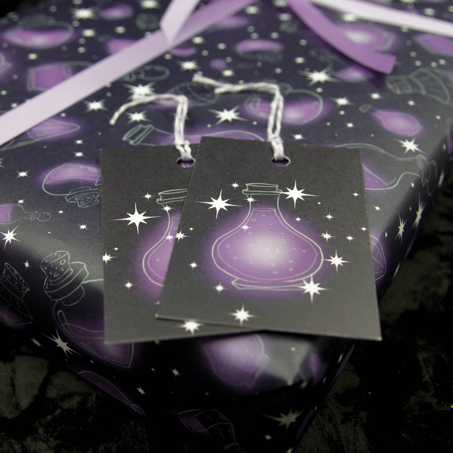 Papier d’emballage de potion violette | Noël gothique