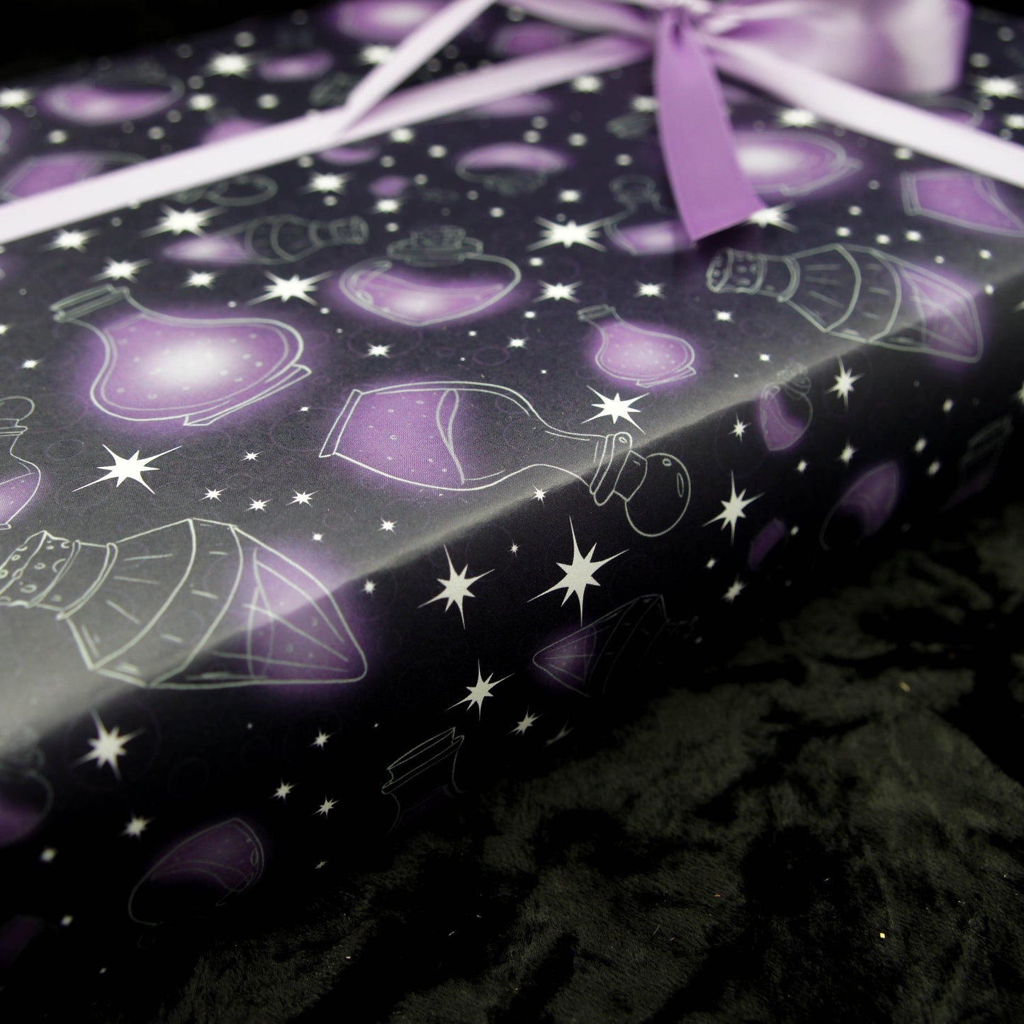 Purple Potion Wrapping Paper | Gothic Christmas