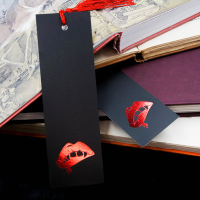 Vampire Fang Foiled Luxury Gothic Bookmark