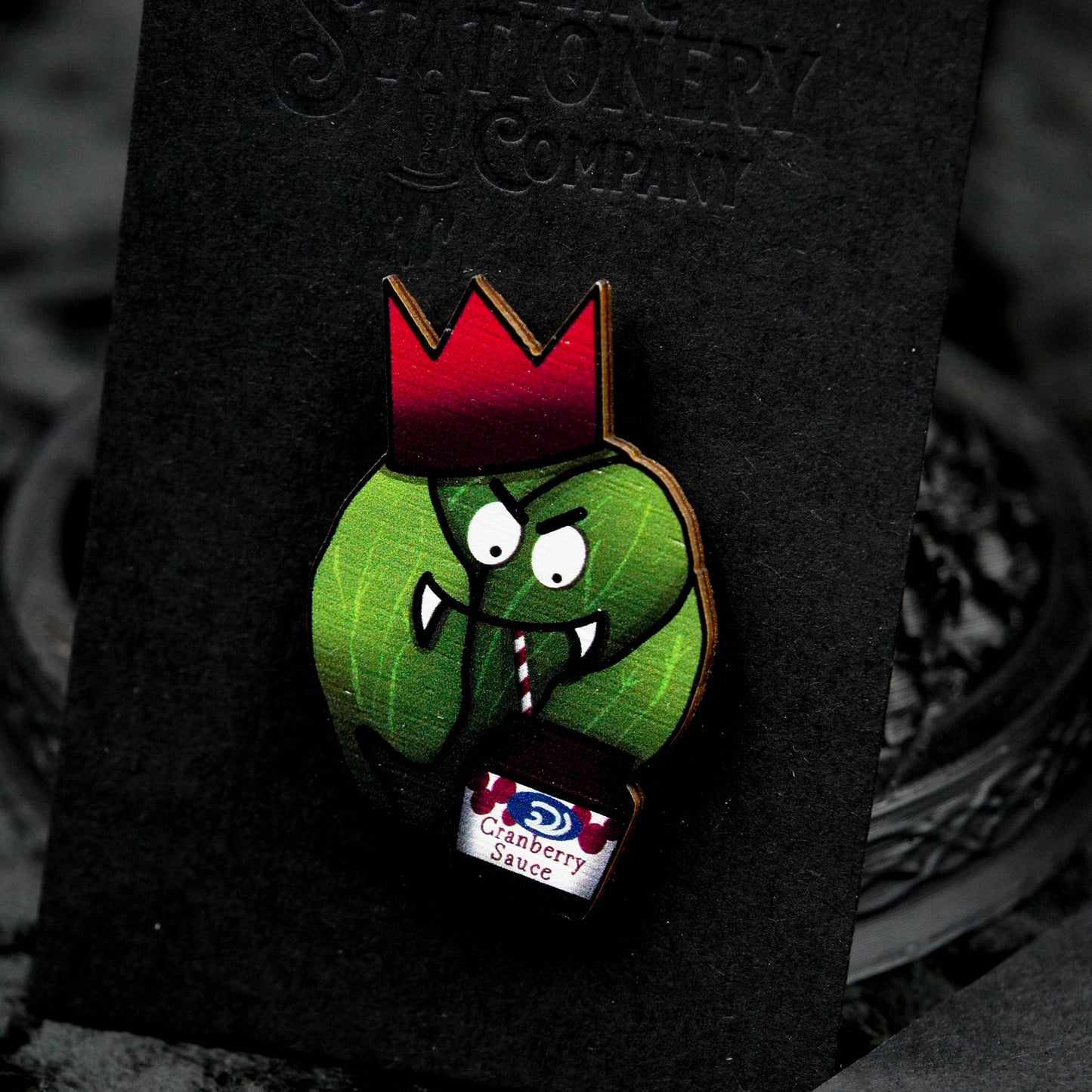 Vampire Sprout Pin Badge | Gothic Christmas