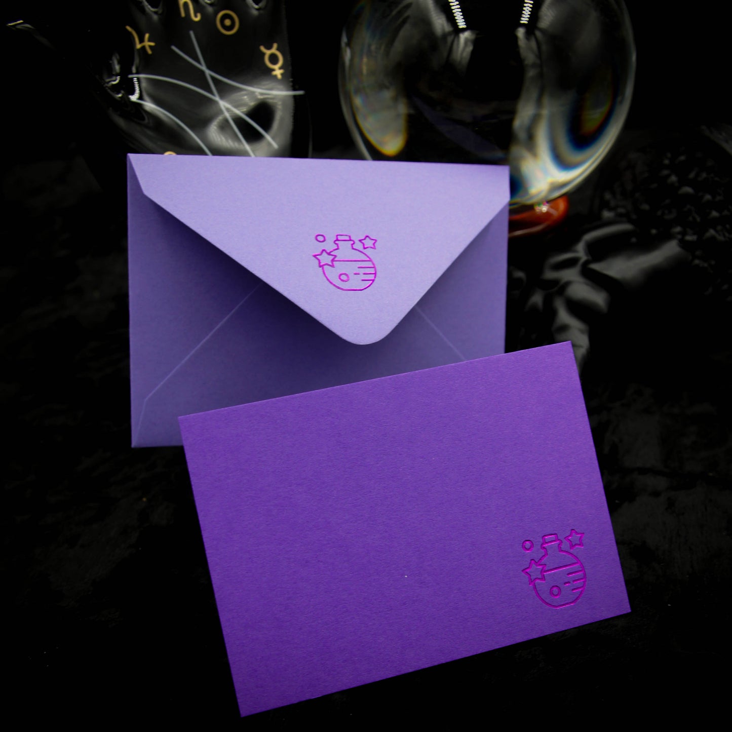 Mini Purple Witches Potion Notecards & Envelopes | Amethyst Witch