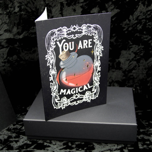 Vous êtes magique Potion magique Valentines Carte de vœux | Saint-Valentin gothique