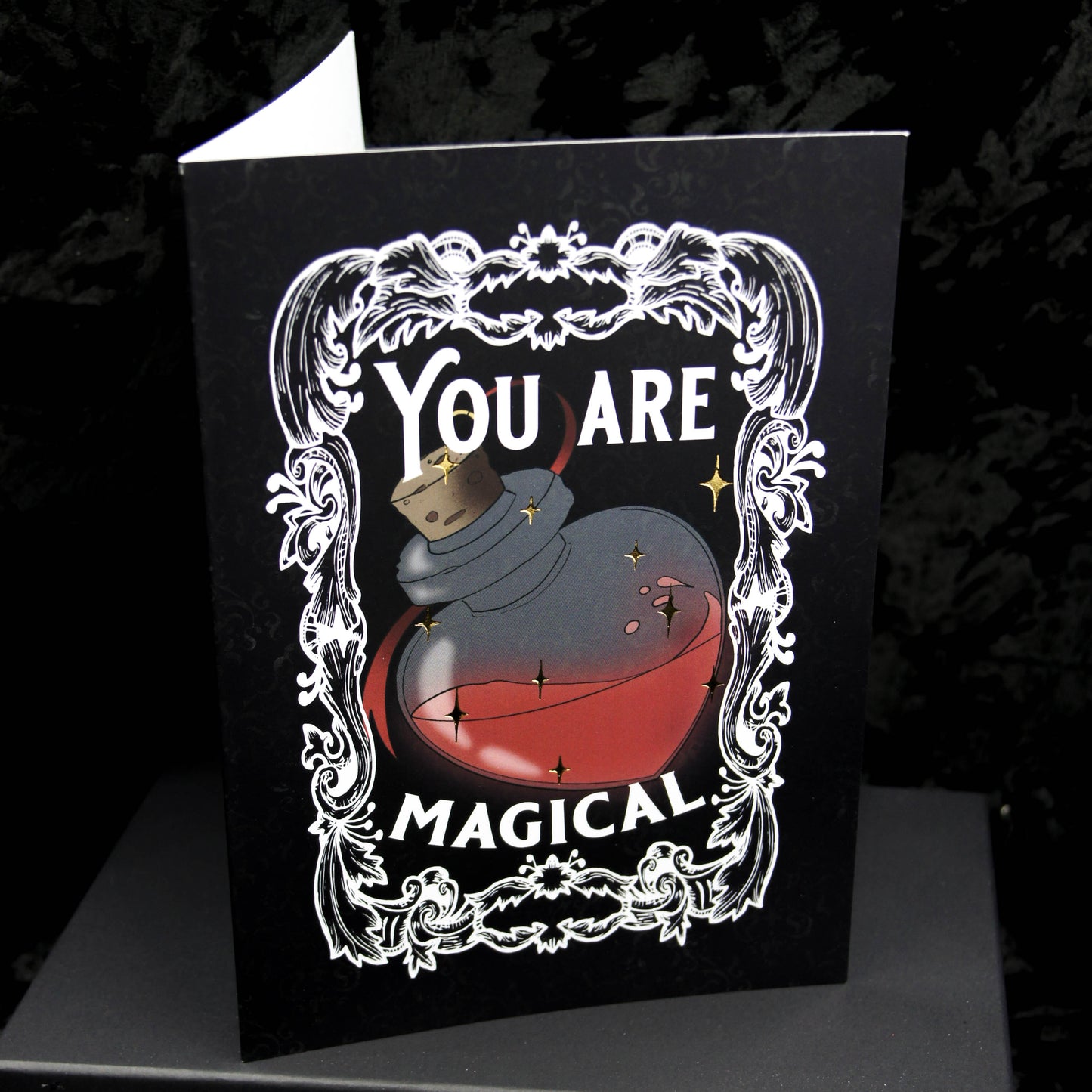 Vous êtes magique Potion magique Valentines Carte de vœux | Saint-Valentin gothique