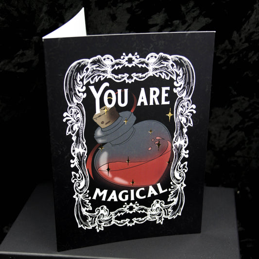 Eres mágica poción mágica tarjeta de felicitación de San Valentín | San Valentín gótico