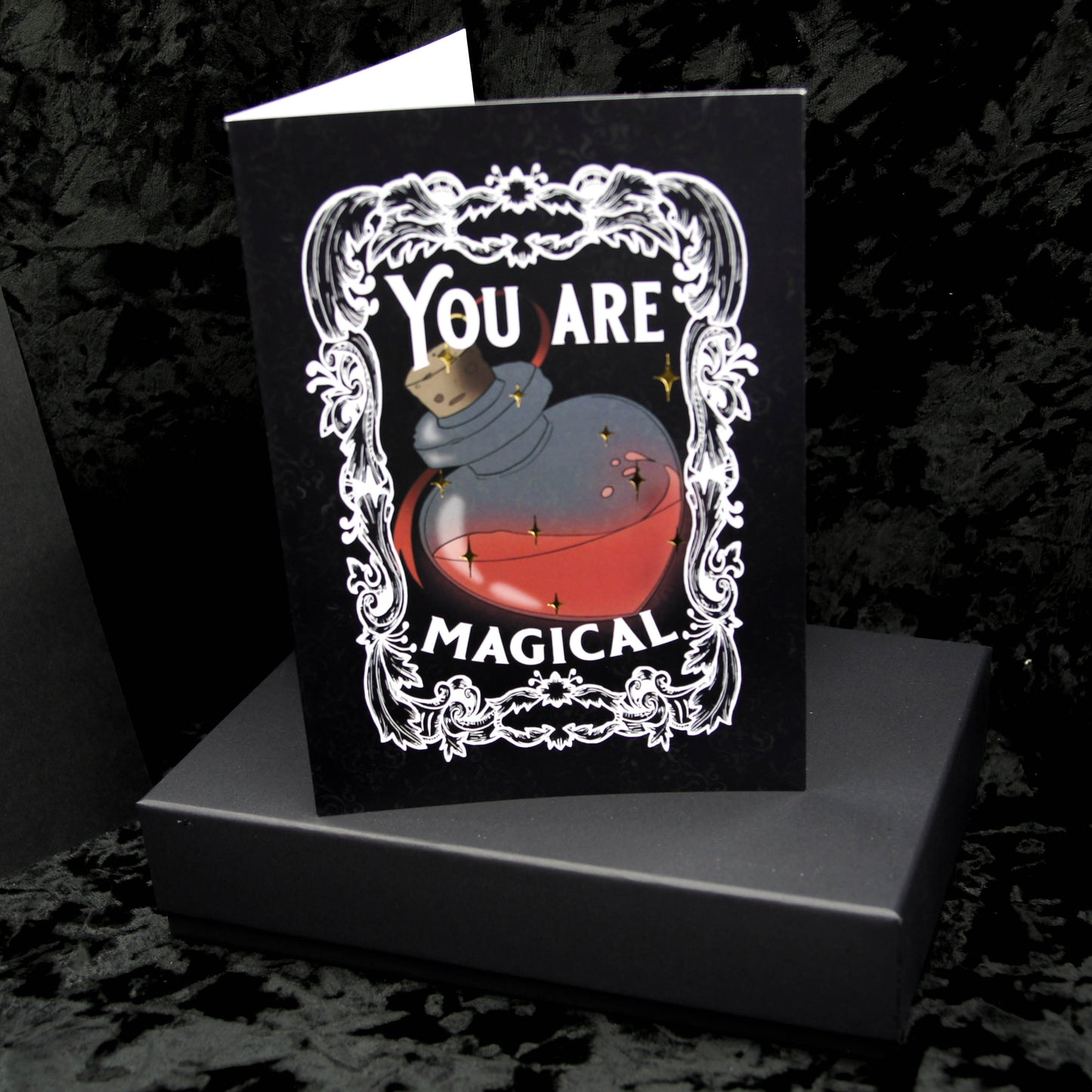 Vous êtes magique Potion magique Valentines Carte de vœux | Saint-Valentin gothique