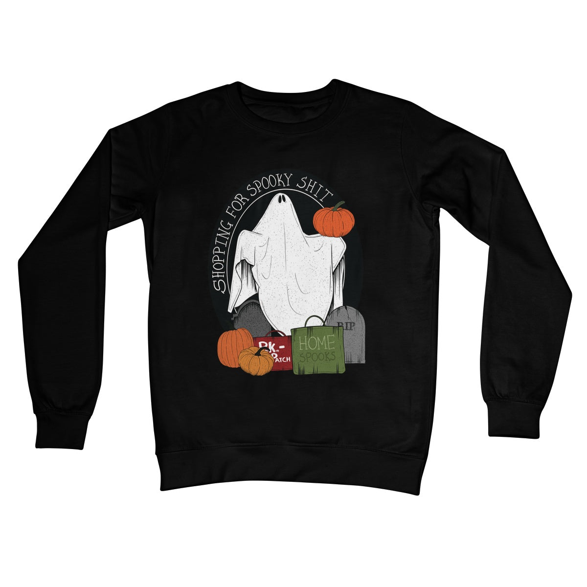 Shopping pour un sweat-shirt à col rond Spooky Sh*t