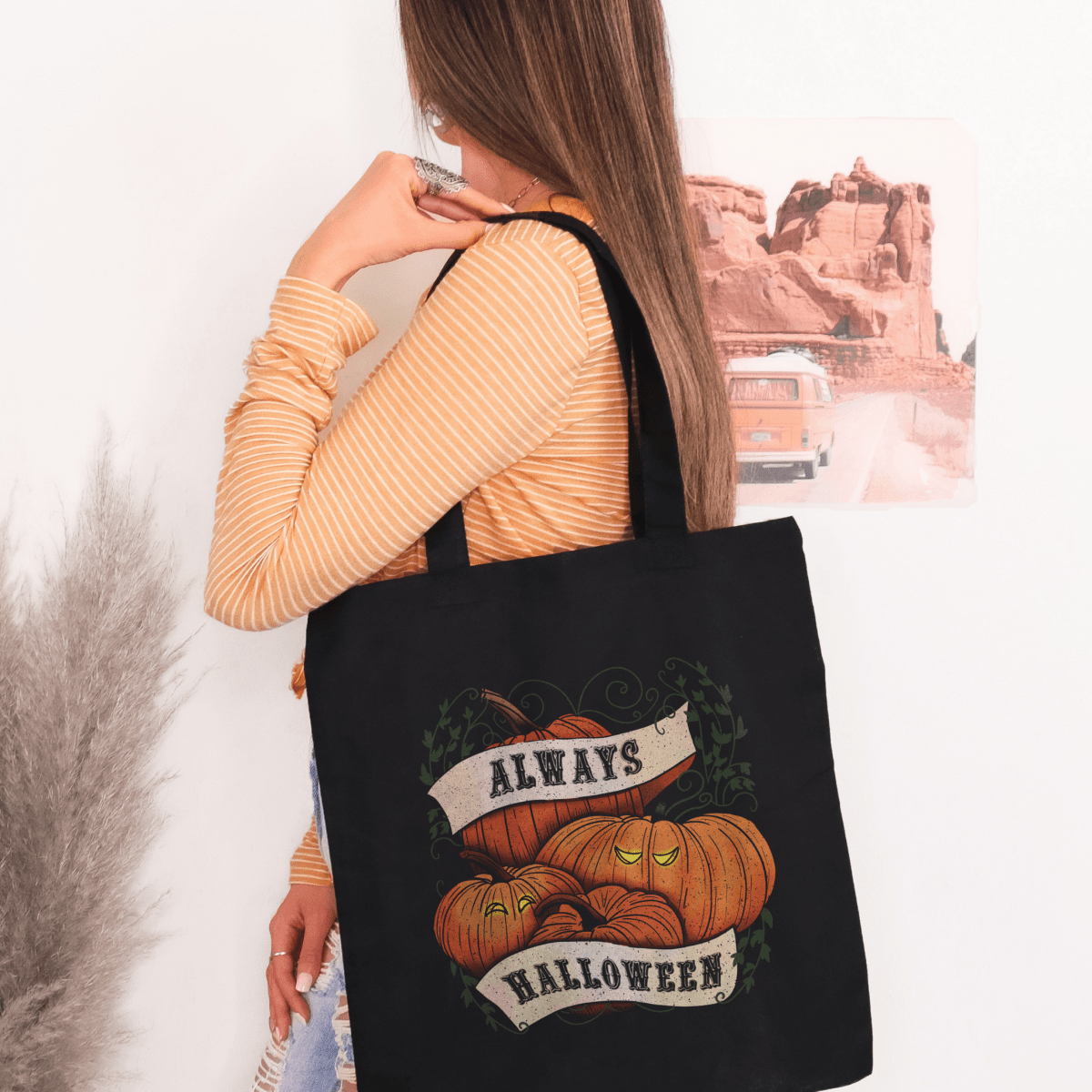Always Halloween Canvas Tote Bag - The Gothic Stationery Company - Homeware
