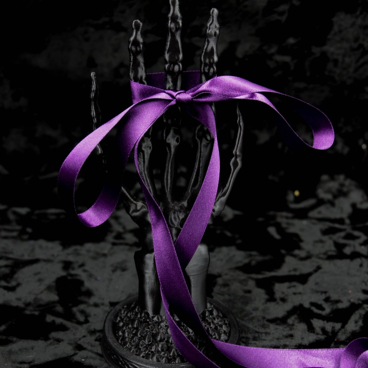Amethyst Heart Purple Satin Ribbon | The Gothic Stationery Company - The Gothic Stationery Company - Gift Ribbon