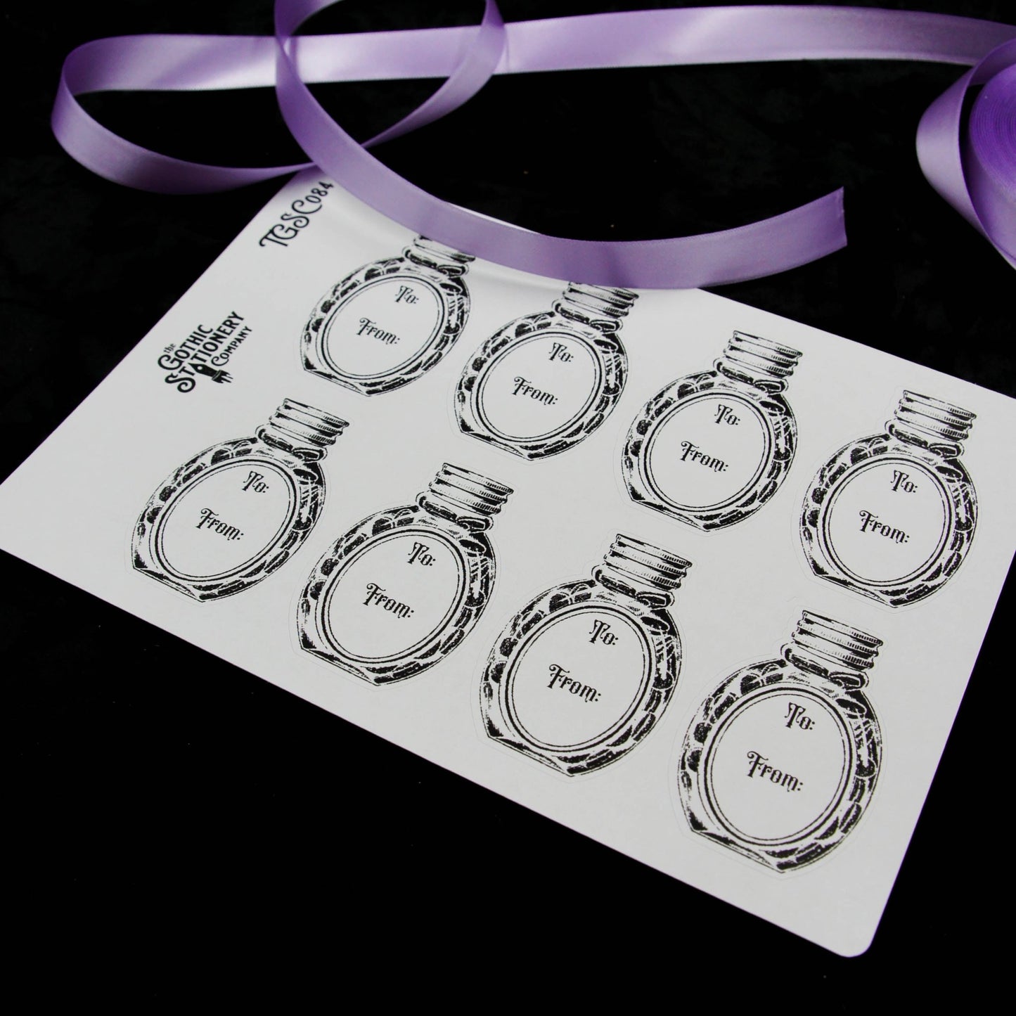 Potion Bottle Gift Stickers - full sheet