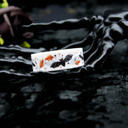 Autumn Bat Washi Tape: Fall-themed Paper Tape - The Gothic Stationery Company - Washi Tape