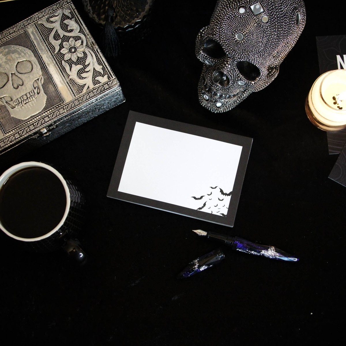 Bat Notepad - Grim & Proper - The Gothic Stationery Company - Notepads