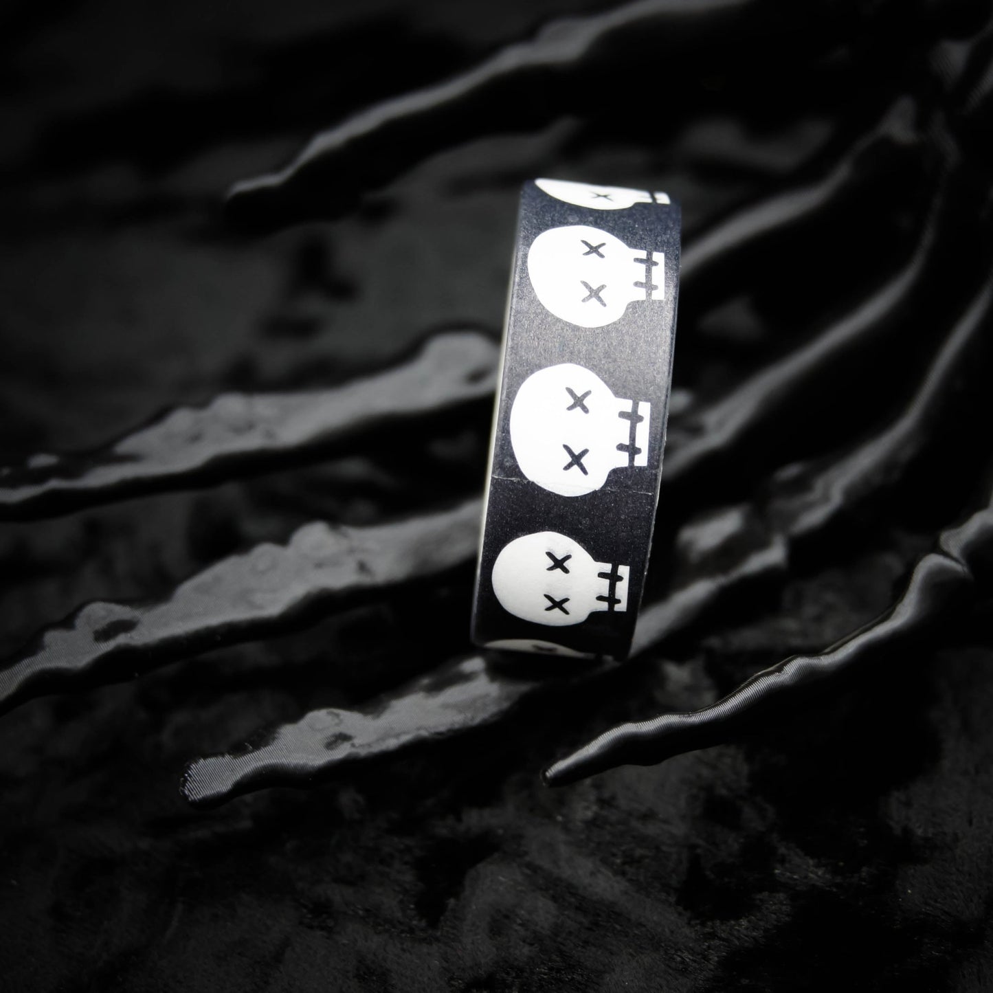 Black & White Skull Washi Tape Close up