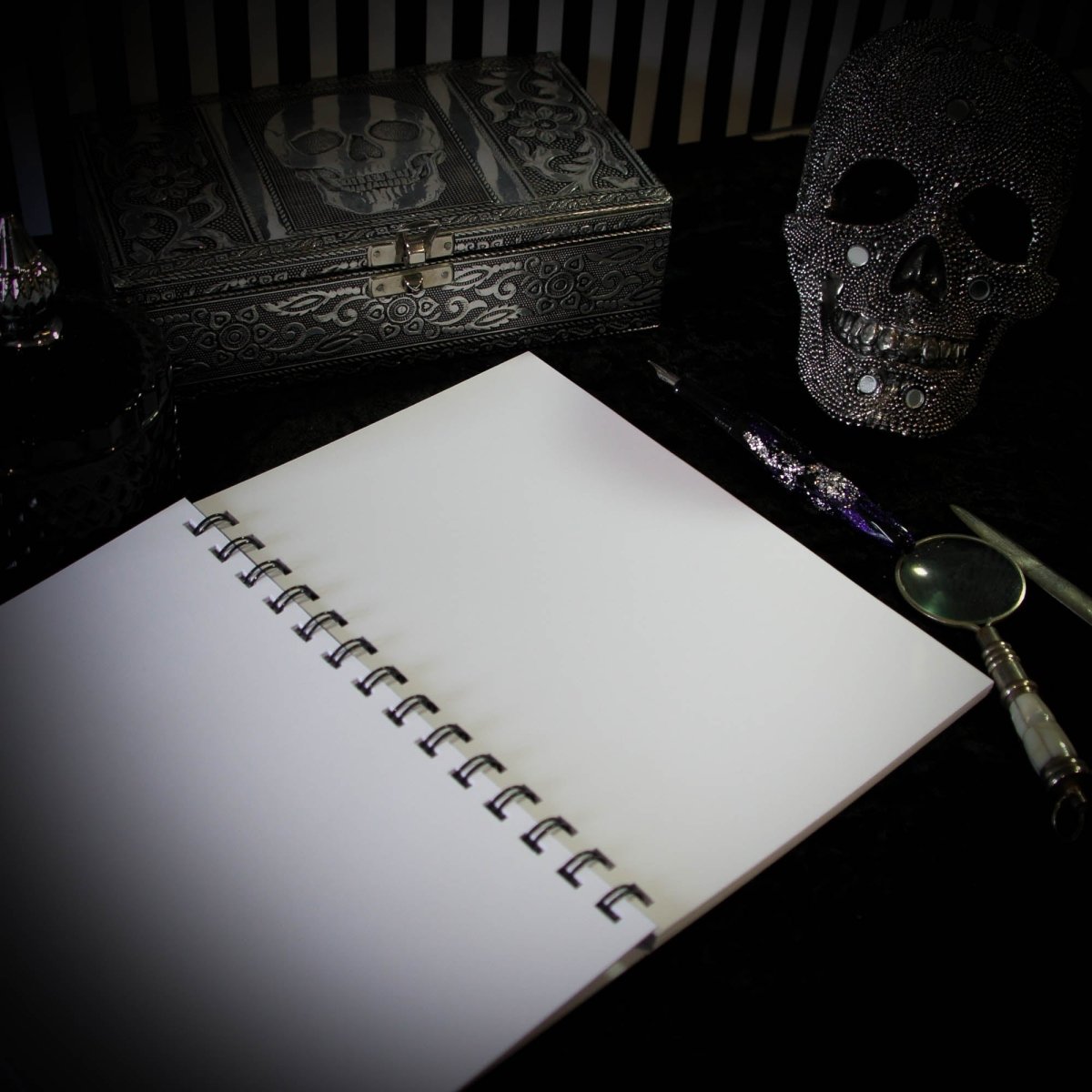 Dark Academia Bookshelf A5 Notebook - The Gothic Stationery Company - Notebooks