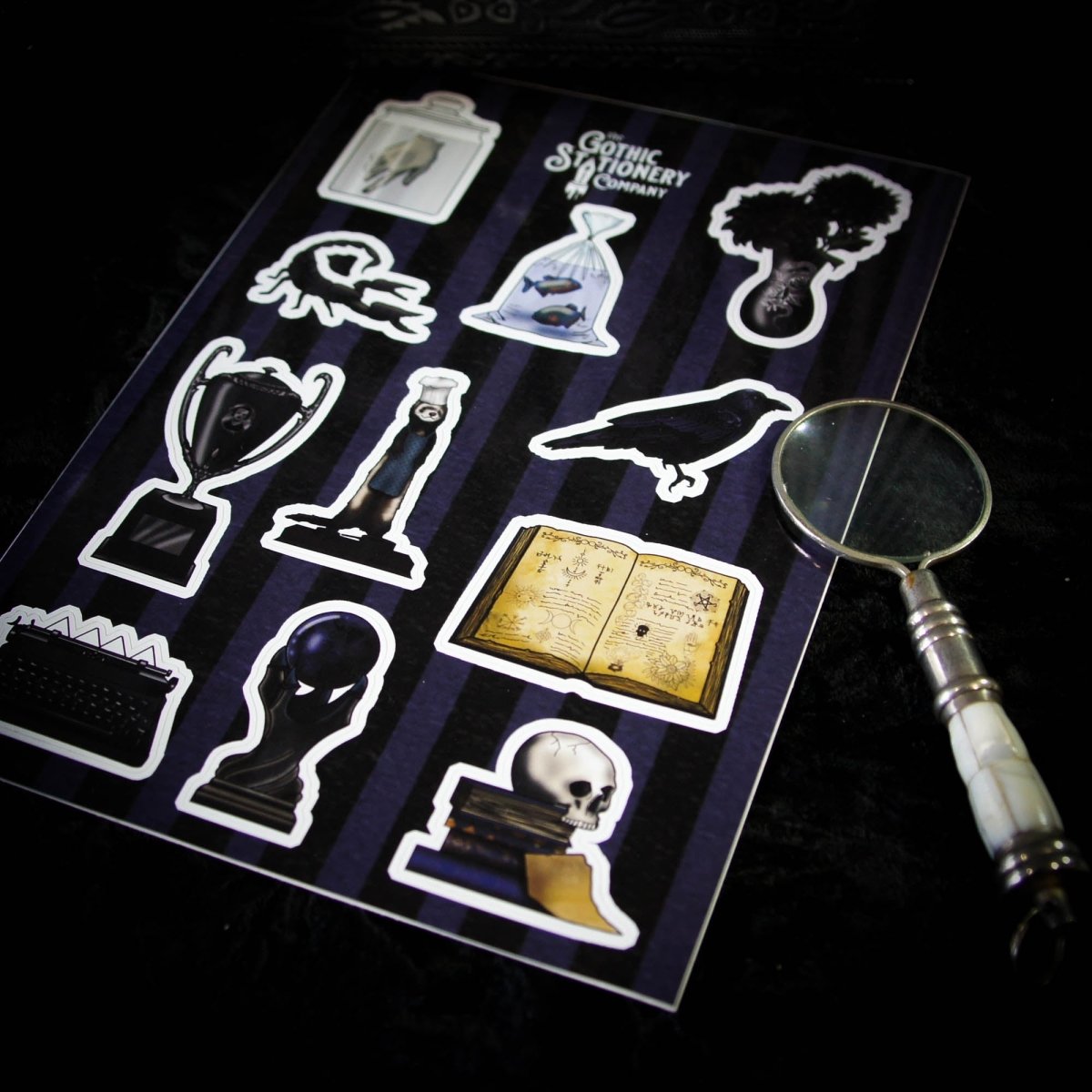 Dark Academia Curiosity cabinet Sticker Sheet