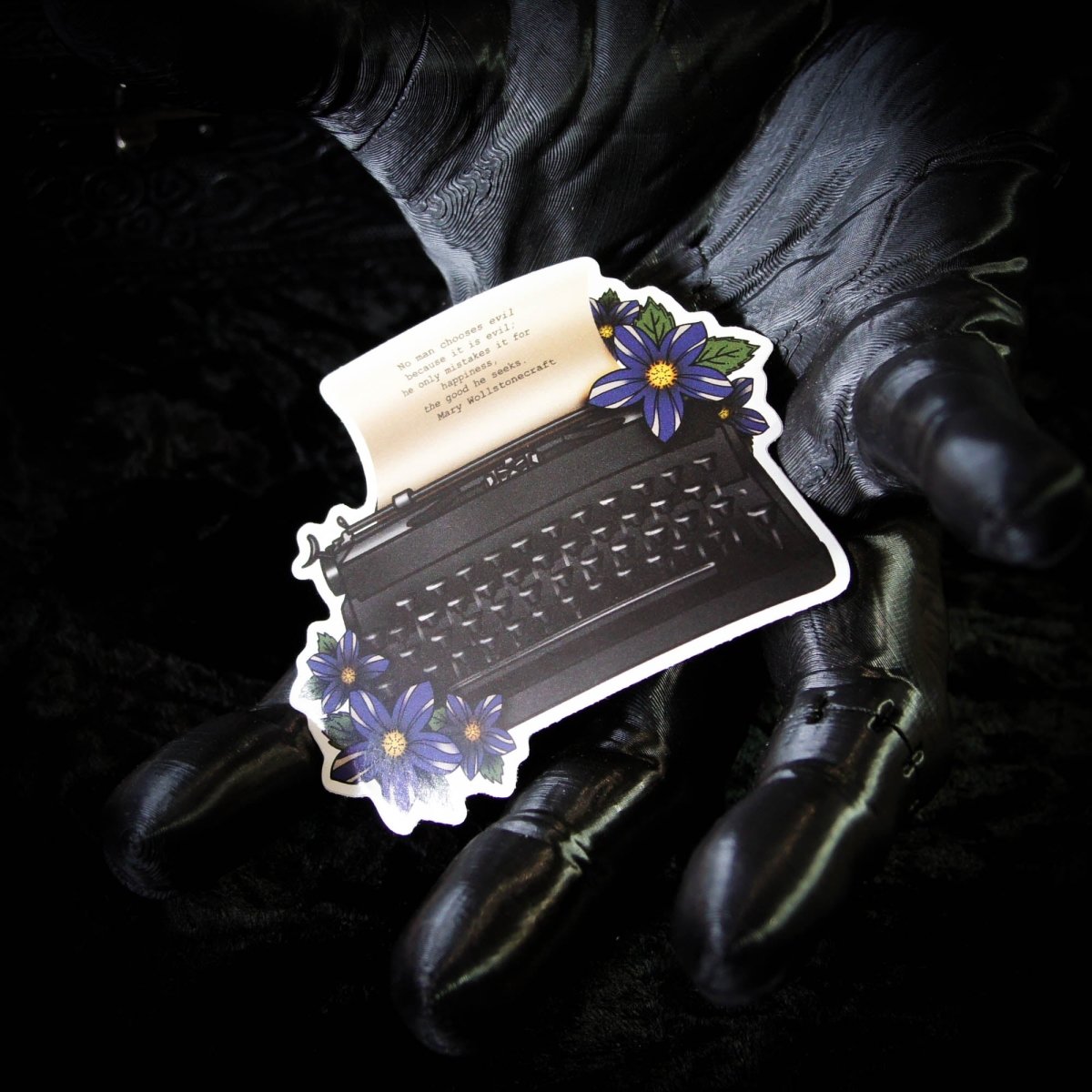 Dark Academia Typewriter Vinyl Sticker - Women Author English Literature Gift