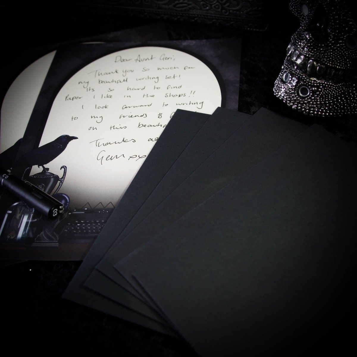 Dark Academia Writing Set - Raven Nevermore - The Gothic Stationery Company - Writing Set