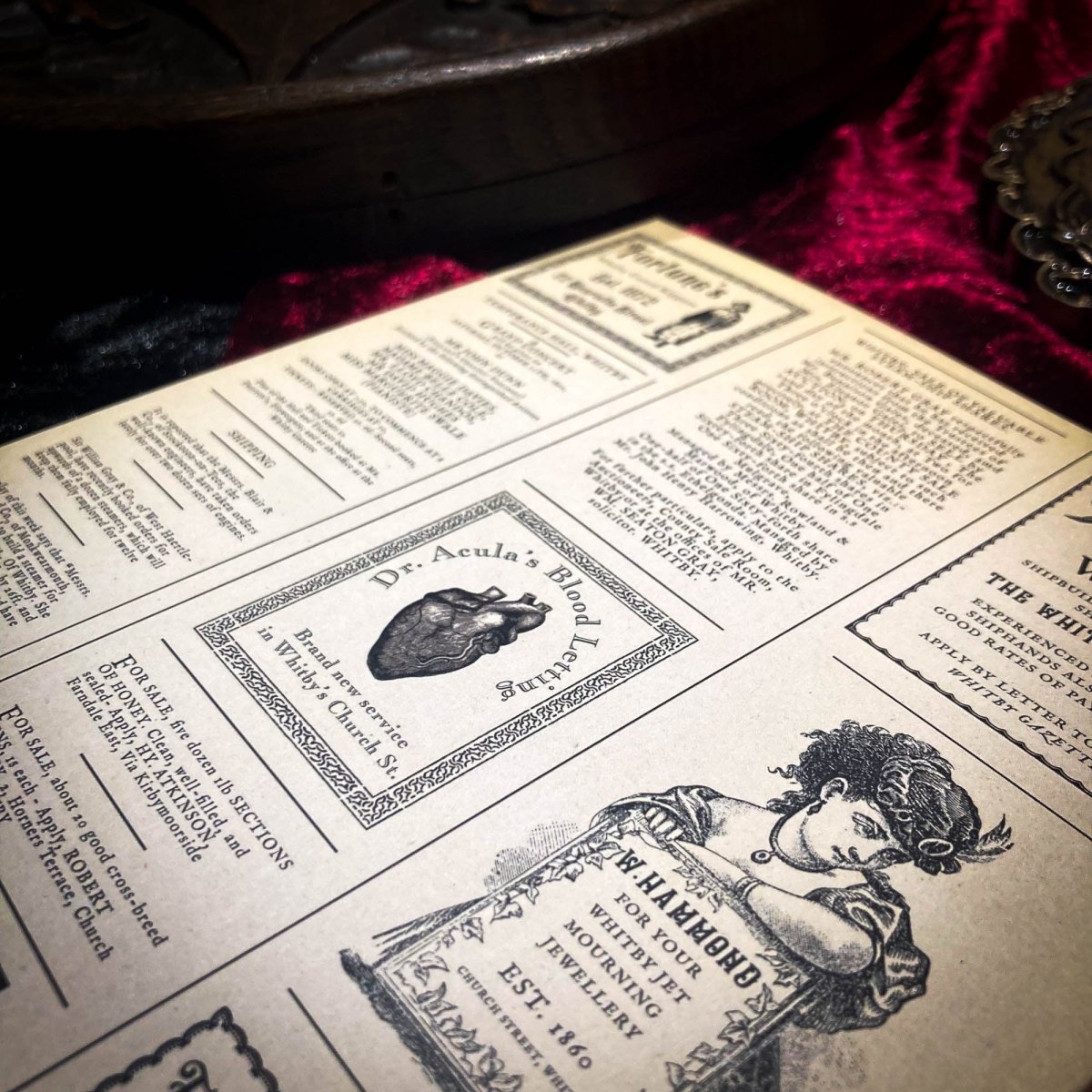Dracula Arrives At Whitby Victorian Newspaper Notebook - The Gothic Stationery Company - Note book