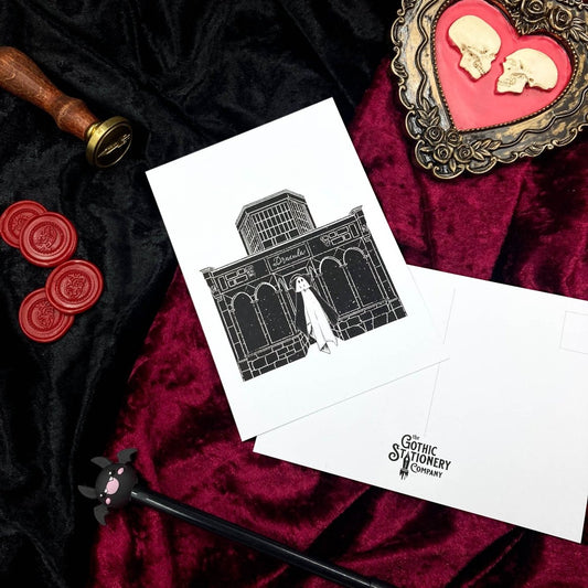 Dracula At Whitby Ghost Postcard Print - The Gothic Stationery Company - Postcard