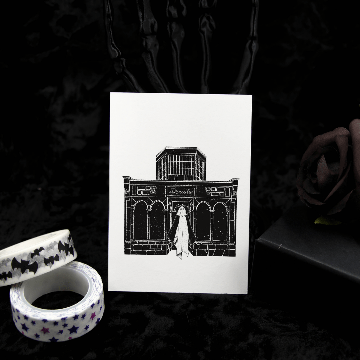 Dracula At Whitby Ghost Postcard Print - The Gothic Stationery Company - Postcard