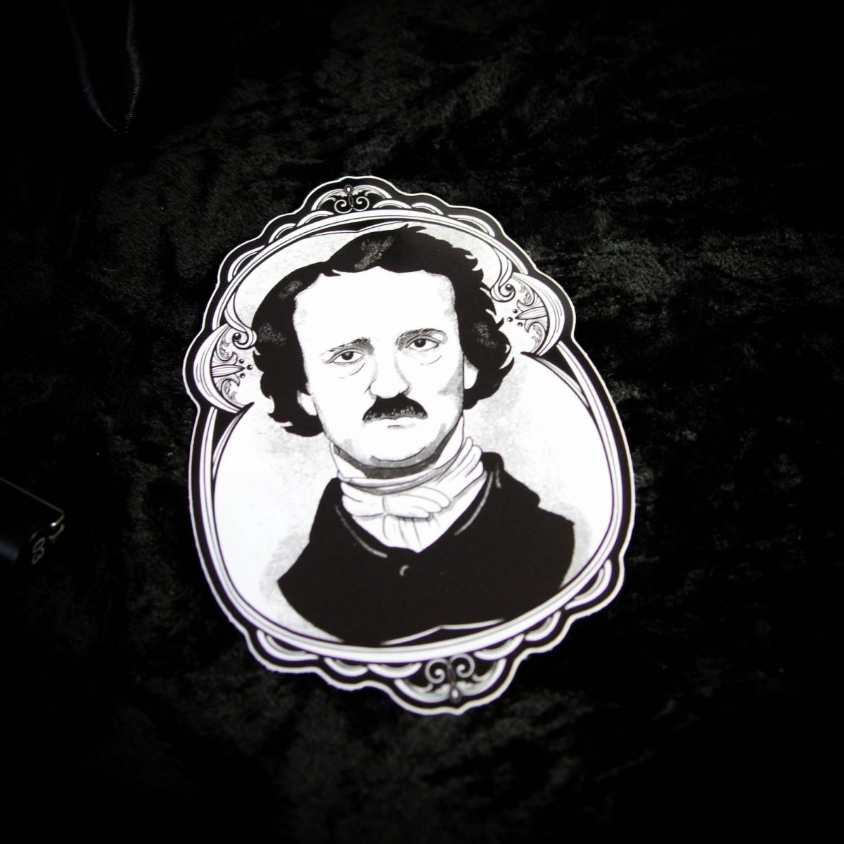 Edgar Allan Poe Sticker - Vinyl Decal Close up