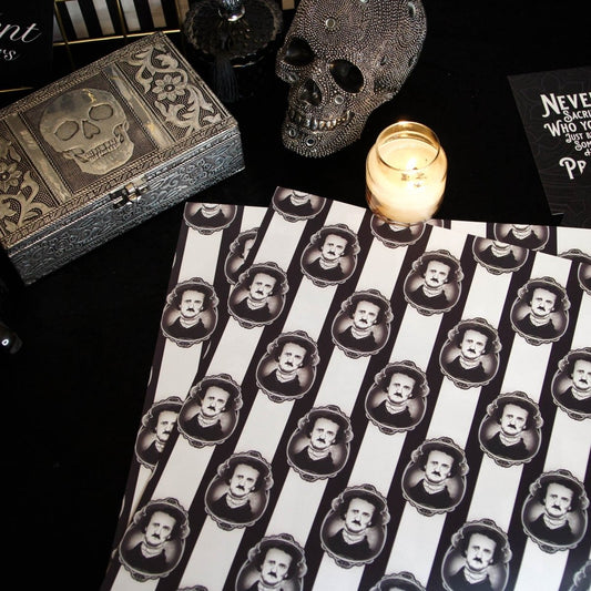 Edgar Allan Poe - Gothic Gift Wrap - Gothic Gift Wrap - The Gothic Stationery Company - Gift Wrap
