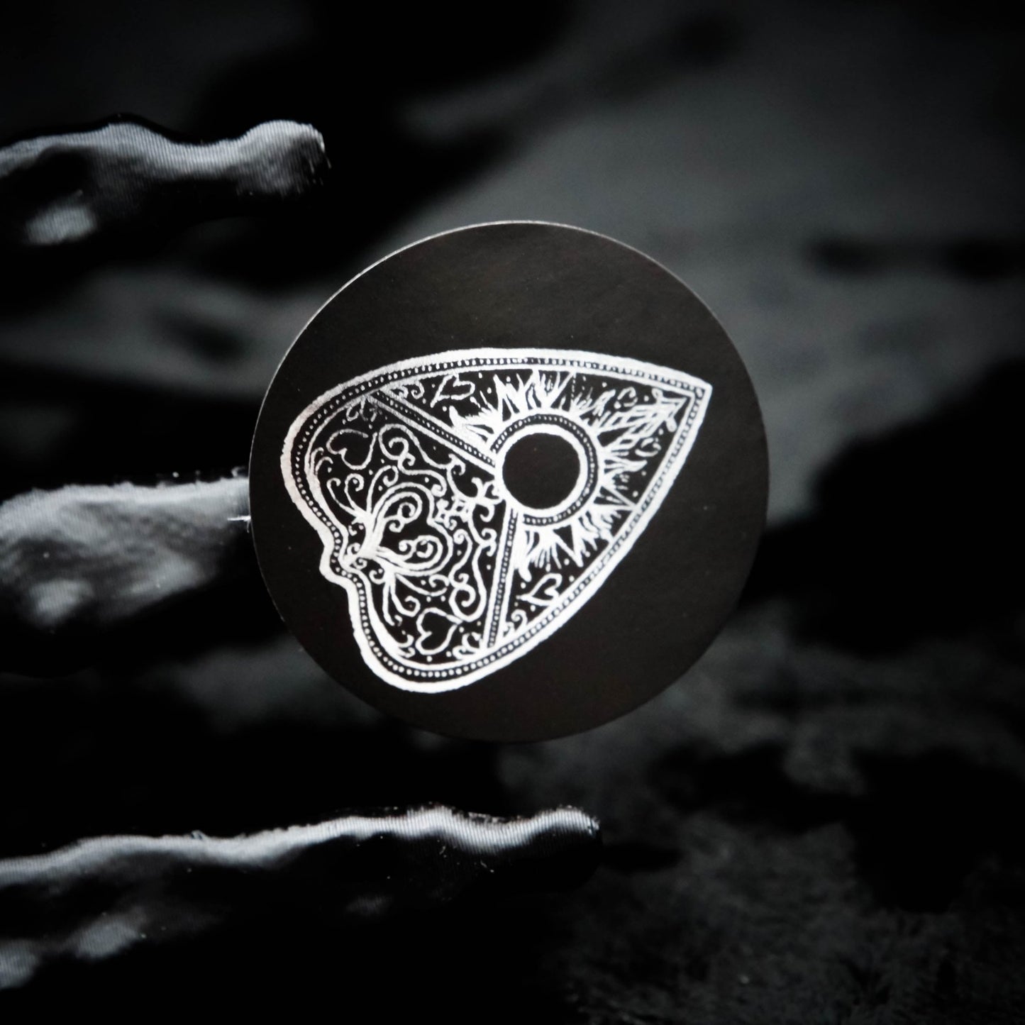 Foiled Black Planchette Stickers