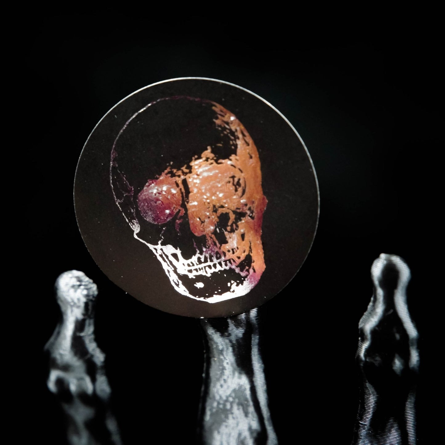 Foiled Vintage Skull Stickers