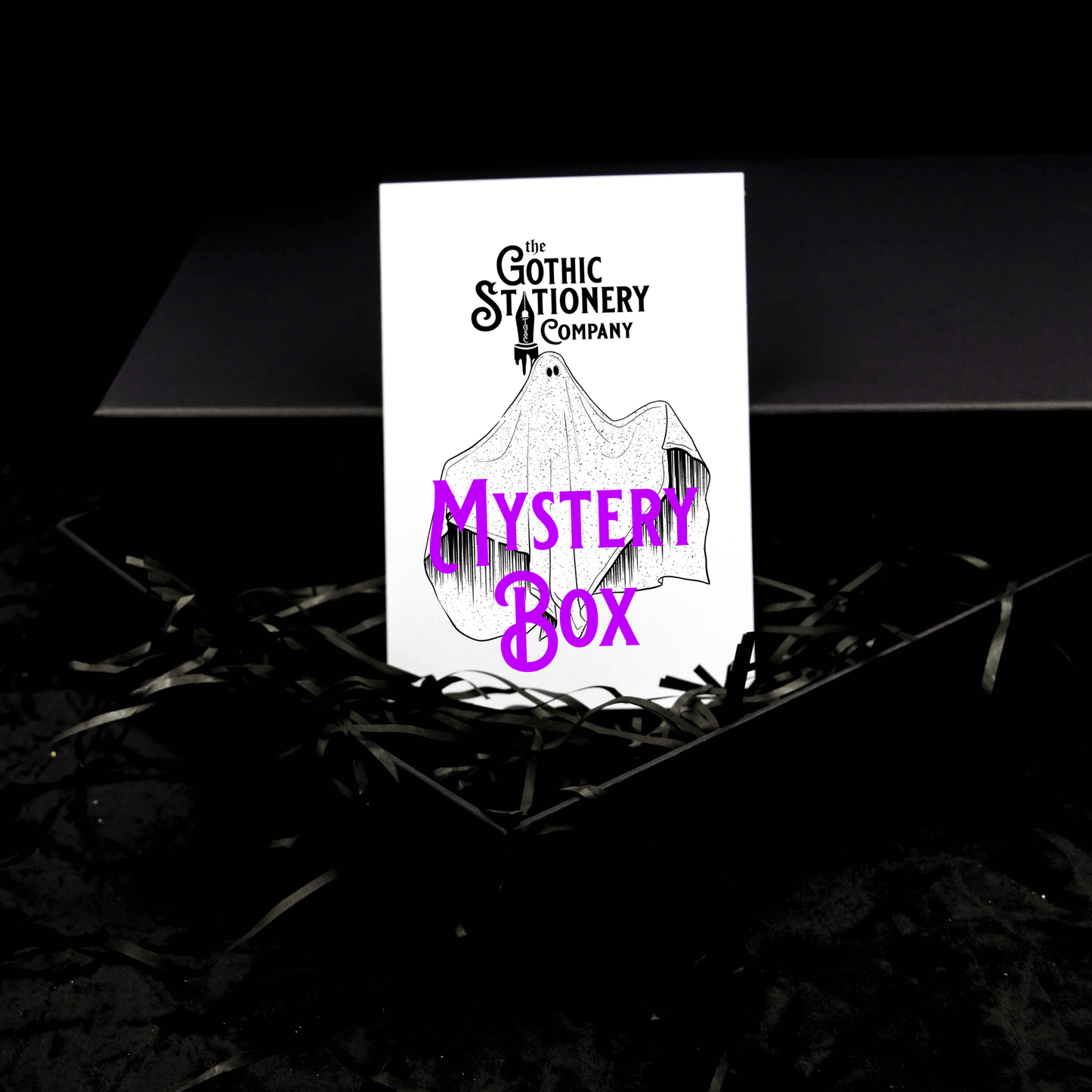 Caja de regalo de papelería gótica fantasma misteriosa