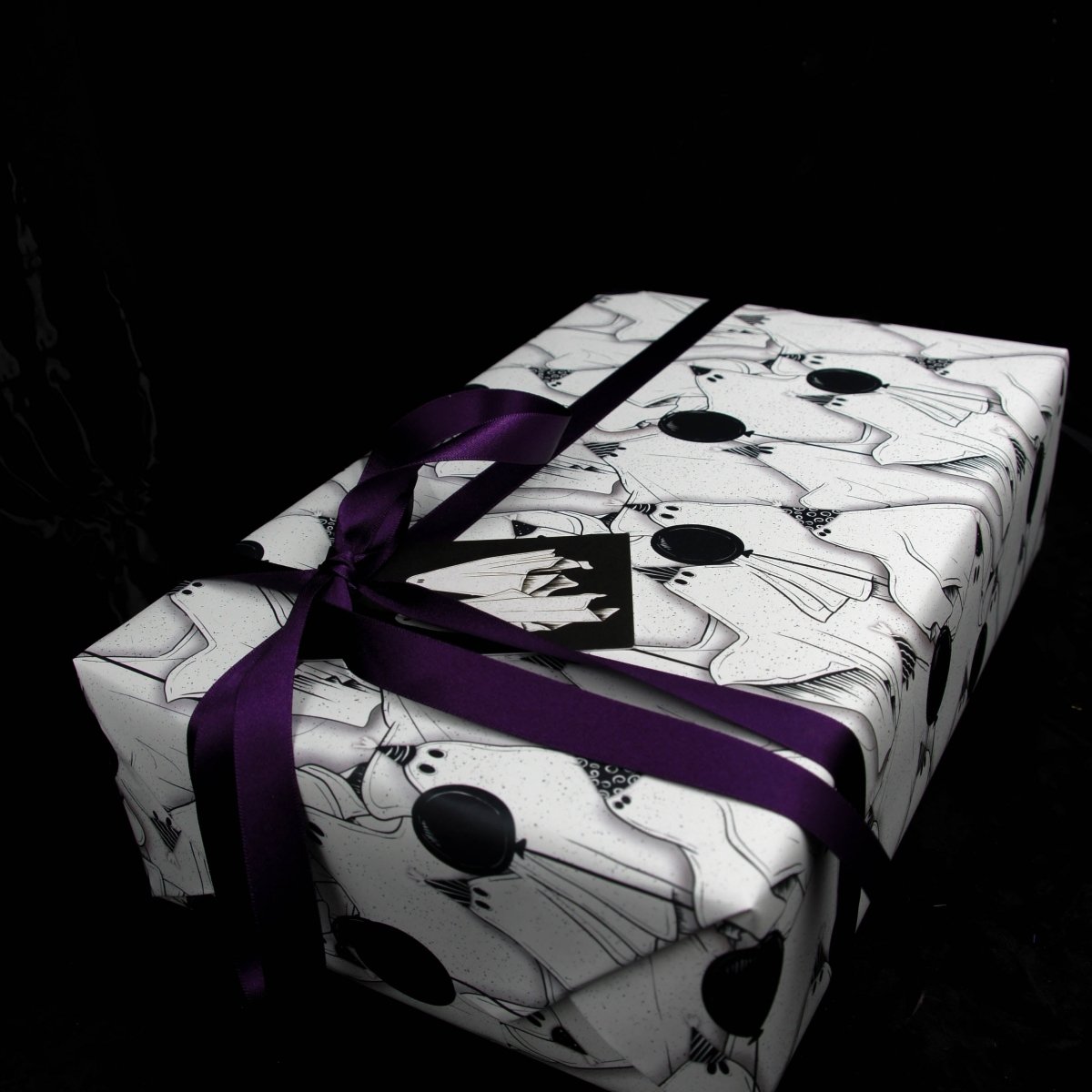 Ghost Party Gothic Wrapping Paper | Gothic Gift Wrap - The Gothic Stationery Company - Gift Wrap