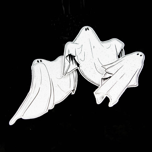 Autocollant en vinyle fantôme | Paquet de 3