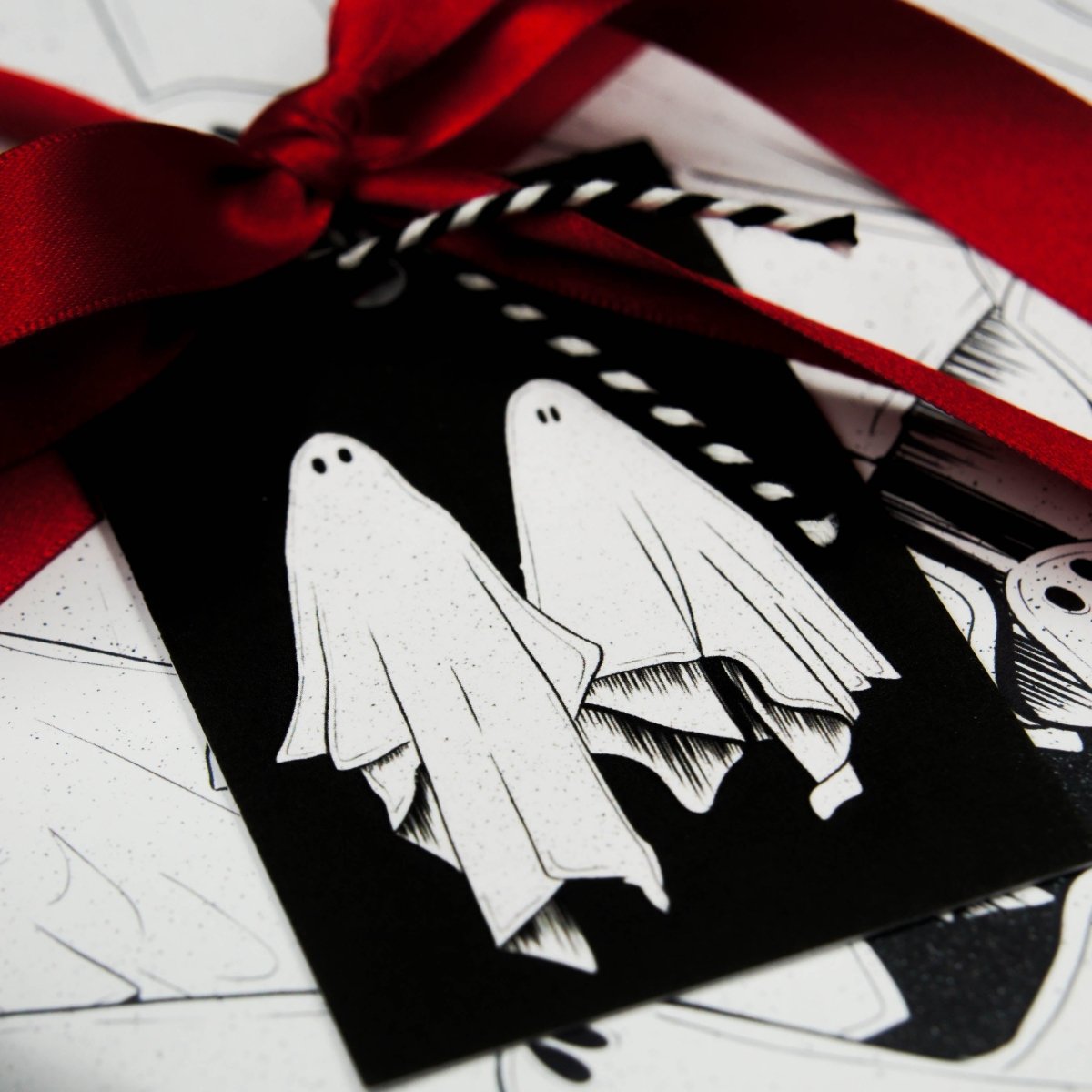 Ghost Wrapping Paper | Gothic Gift Wrap - The Gothic Stationery Company - Gift Wrap