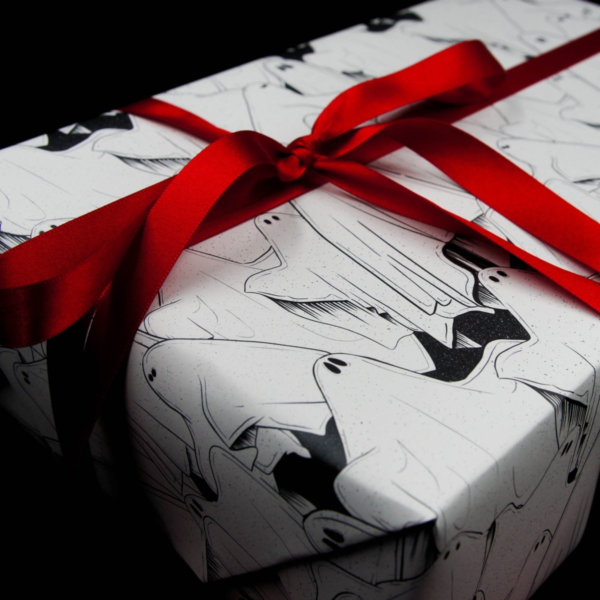 Ghost Wrapping Paper | Gothic Gift Wrap - The Gothic Stationery Company - Gift Wrap