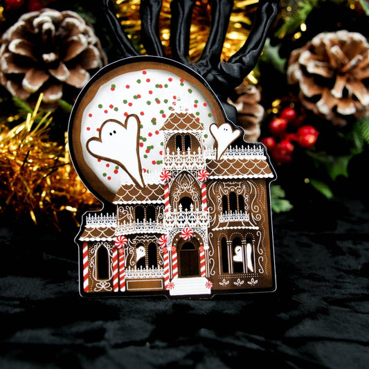 Autocollant vinyle Gingerdead House | Noël gothique