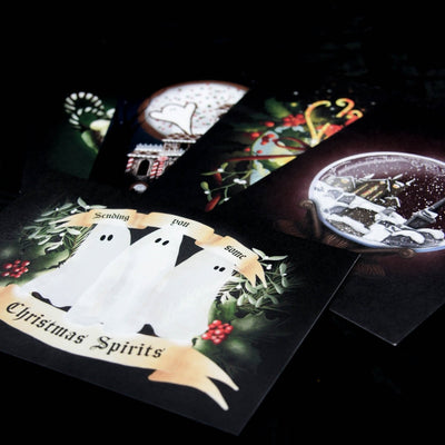 Ensemble de cartes postales de Noël gothiques | Noël gothique