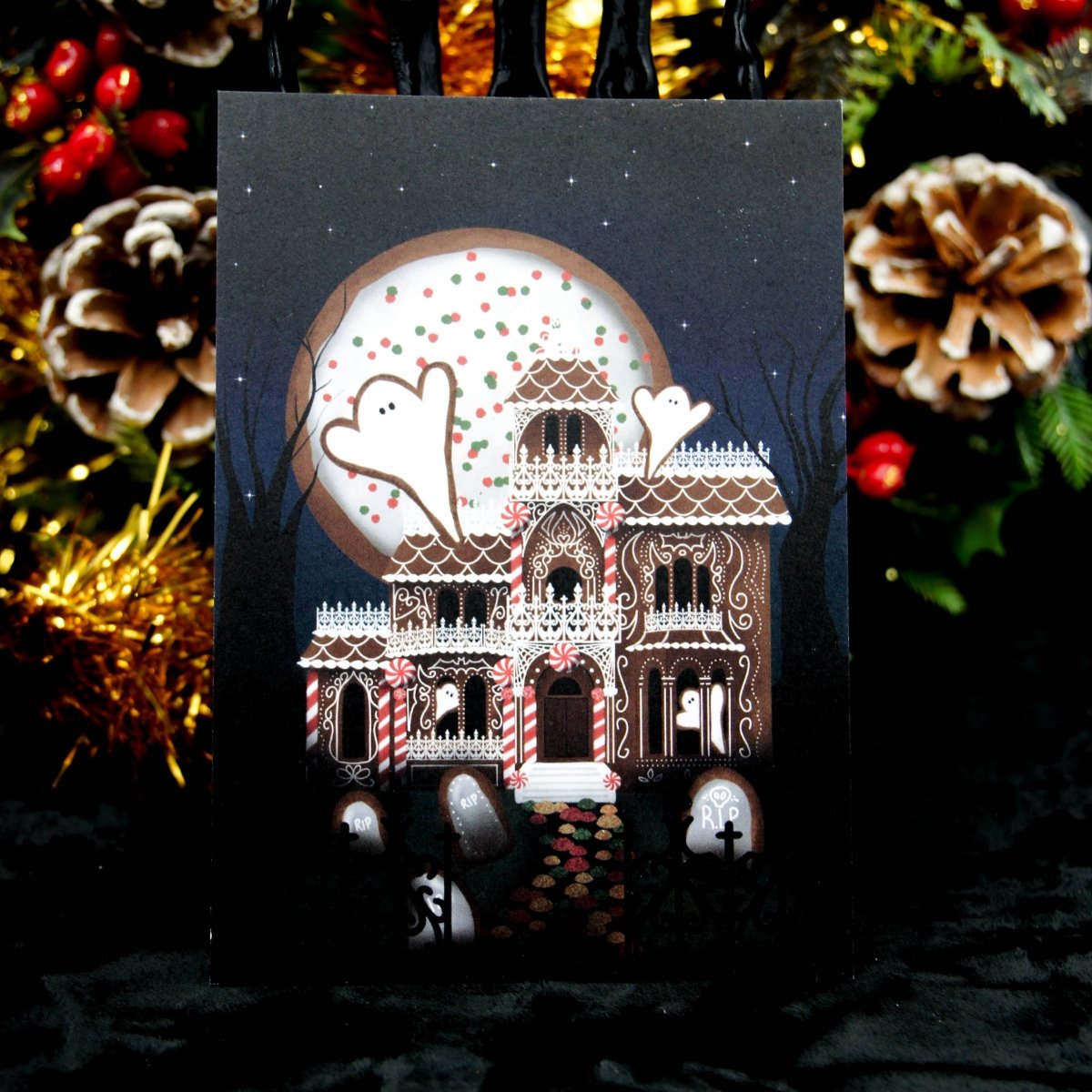 Conjunto de postales navideñas góticas | Navidad gótica
