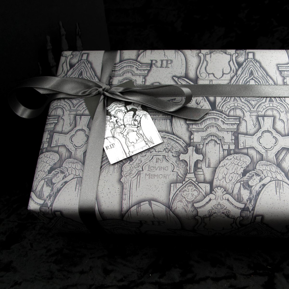 Gravestone Wrapping Paper - Gothic Gift Wrap - The Gothic Stationery Company - Gift Wrap