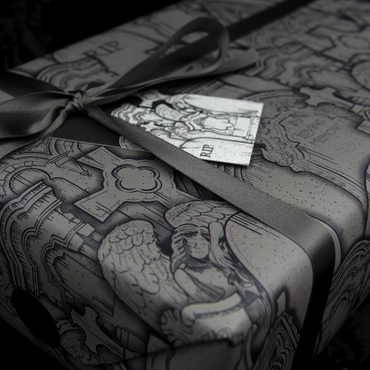 Gravestone Wrapping Paper - Gothic Gift Wrap - The Gothic Stationery Company - Gift Wrap