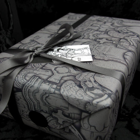 Gravestone Wrapping Paper - Gothic Gift Wrap - The Gothic Stationery Company - Gift Wrap