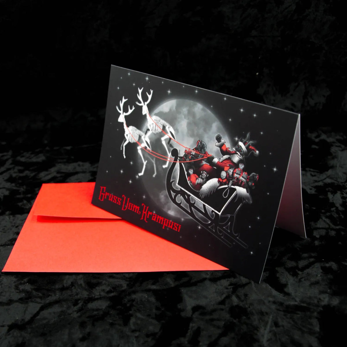 Greetings From Krampus Christmas Greetings Card - The Gothic Stationery Company - Greetings Card