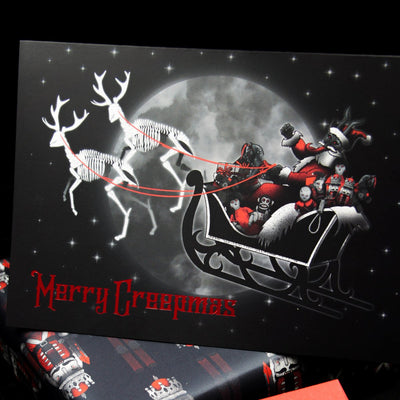 Carte de vœux de Noël Krampus | Joyeux Creepmas