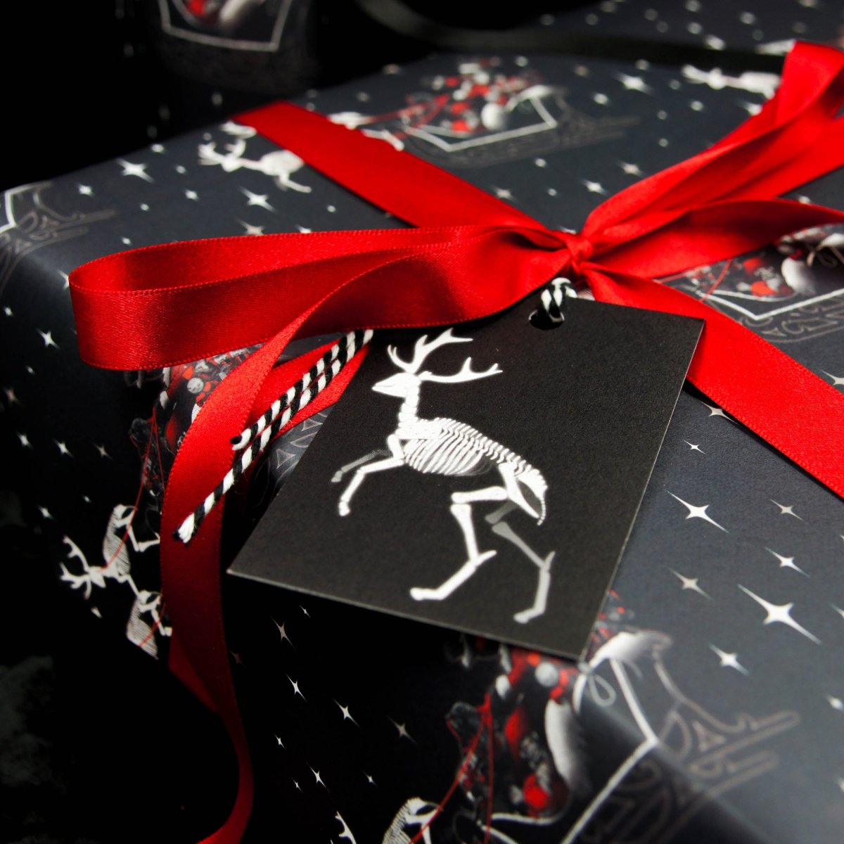 Krampus Sleigh Wrapping Paper| Gothic Christmas Gift Wrap - The Gothic Stationery Company - Gift Wrap