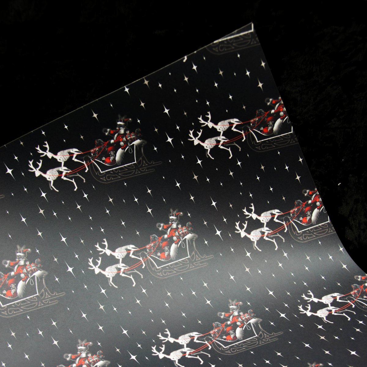 Krampus Sleigh Wrapping Paper| Gothic Christmas Gift Wrap - The Gothic Stationery Company - Gift Wrap