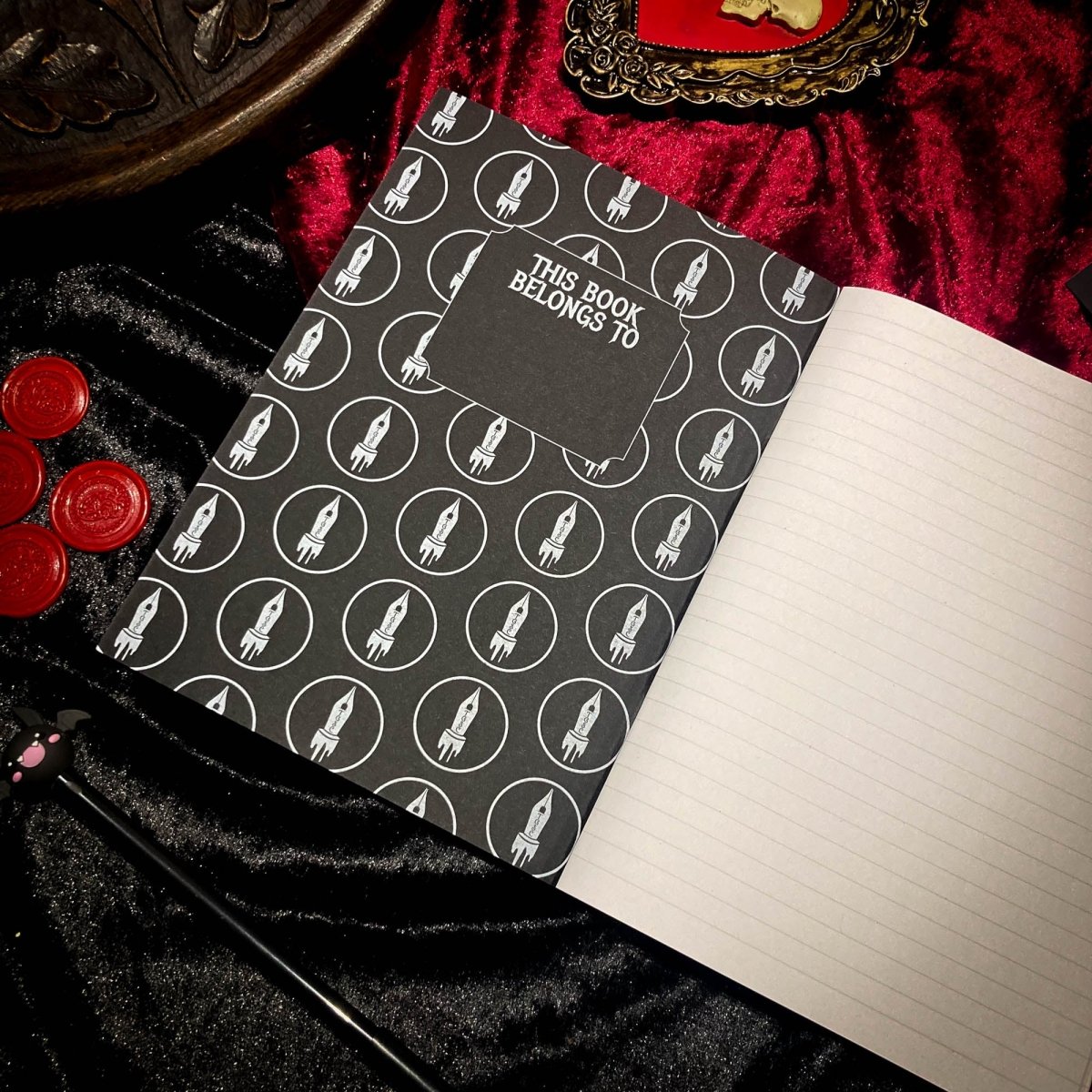 Memento Mori Vintage Style Gothic Notebook - The Gothic Stationery Company -